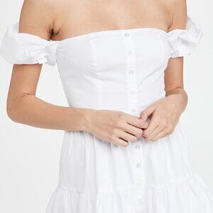 Staud White Mini Elio Dress